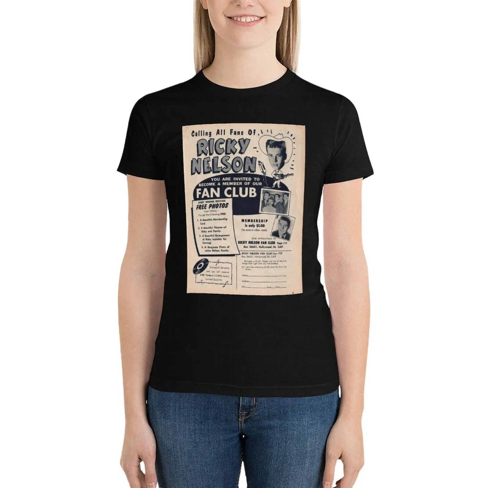 Ricky Nelson Fan Club T-Shirt funny plus size tops workout shirts for Women loose fit
Ricky Nelson Fan Club T-Shirt funny plus size tops workout shirts for Women loose fit