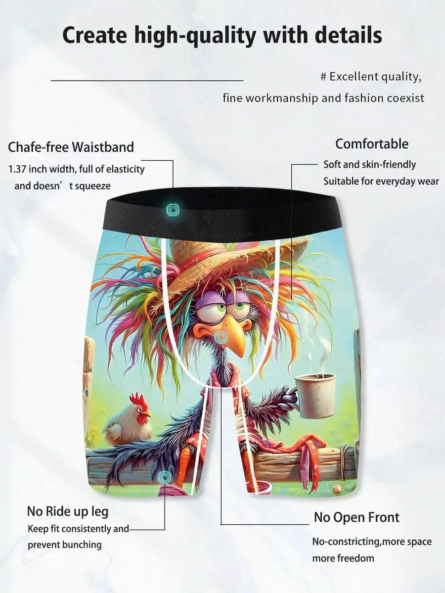Mens Novelty Boxer Shorts With Colorful Chick Print Knitted Fabric
Mens Novelty Boxer Shorts With Colorful Chick Print Knitted Fabric