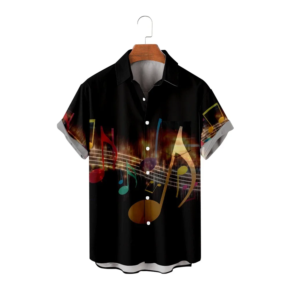 Музыкальные элементы в стиле хип-хоп с 3D принтом, мужская однобортная рубашка, повседневная женская блузка с коротким рукавом, летние рубашки с откидным воротником
Музыкальные элементы в стиле хип-хоп с 3D принтом, мужская однобортная рубашка, повседневная женская блузка с коротким рукавом, летние рубашки с откидным воротником