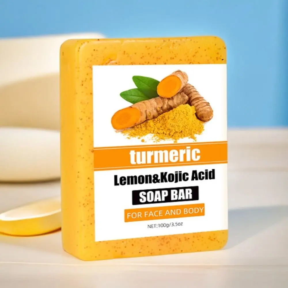 New Handmade Turmeric Brightening Soap Turmeric Lemon Facial Soap Degreasing Moisturizing Skin Cleansing Soap Bar Face & Body
New Handmade Turmeric Brightening Soap Turmeric Lemon Facial Soap Degreasing Moisturizing Skin Cleansing Soap Bar Face & Body