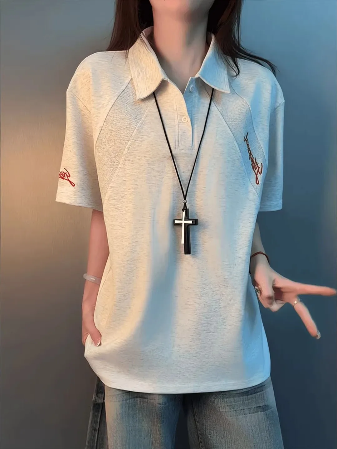 American Style Diagonal Splice Short Sleeve T-Shirt Men's Summer Versatile Fashionable Sport Top Embroidery Cleanfit
American Style Diagonal Splice Short Sleeve T-Shirt Men's Summer Versatile Fashionable Sport Top Embroidery Cleanfit