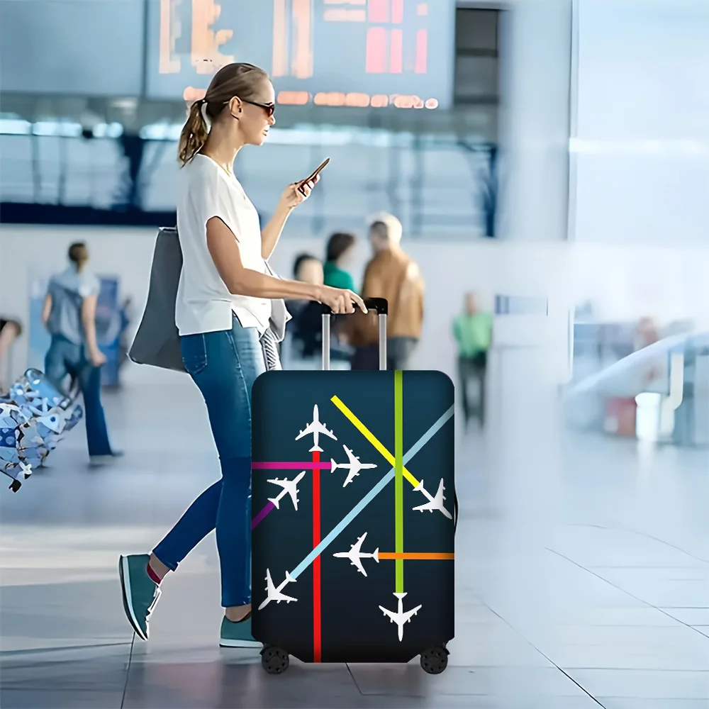 1 PC abstract airplane pattern luggage cover for luggage sizes 18 – 32 inches; dust and elastic travel accessories to effecti
1 PC abstract airplane pattern luggage cover for luggage sizes 18 – 32 inches; dust and elastic travel accessories to effecti