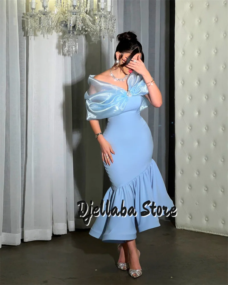 Blue Customized Mermaid Prom Dresses 2025 Off Shoulder Ruffles Ankle Evening Dresses Saudi Women Formal Occasion Party Dress
Blue Customized Mermaid Prom Dresses 2025 Off Shoulder Ruffles Ankle Evening Dresses Saudi Women Formal Occasion Party Dress