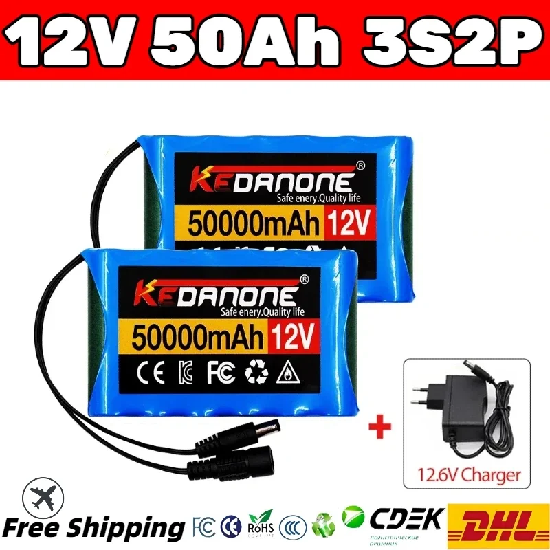 Portable 12V 18650 Li-Ion cell 50000mAh Capacity for CCTV,Camera,Monitor,fishing lights,loudspeakers Equipped with charger
Portable 12V 18650 Li-Ion cell 50000mAh Capacity for CCTV,Camera,Monitor,fishing lights,loudspeakers Equipped with charger