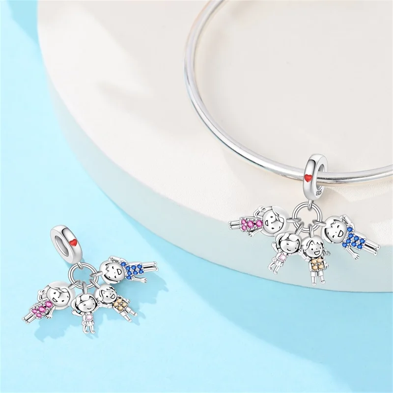 New 925 Sterling Silver Joyful Family Charms Pendant For Women Fit Original Bracelet DIY Jewelry Gifts
New 925 Sterling Silver Joyful Family Charms Pendant For Women Fit Original Bracelet DIY Jewelry Gifts