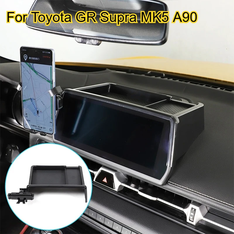 ABS Black Car Center Console Screen Rear Storage Box Phone Holder Interior Car Accessories For Toyota GR Supra MK5 A90 2019-2025
ABS Black Car Center Console Screen Rear Storage Box Phone Holder Interior Car Accessories For Toyota GR Supra MK5 A90 2019-2025