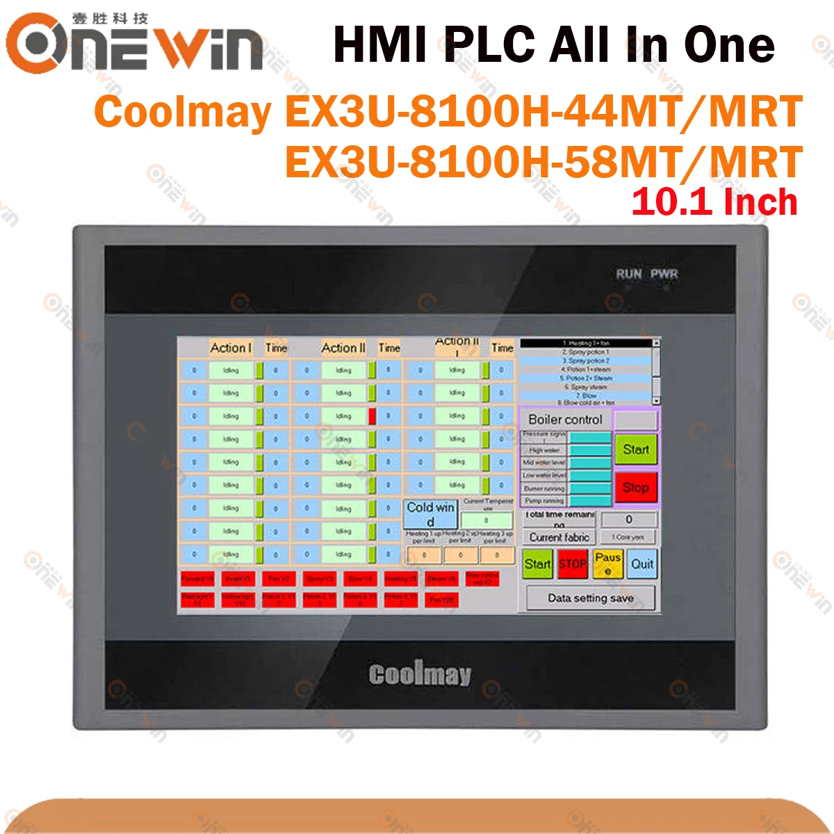 Coolmay 10.1 Inch EX3U-8100H-44MT EX3U-8100H-58MT MRT HMI PLC All In One Touch Screen High Speed 200Khz RS232 RS485 Integrated
Coolmay 10.1 Inch EX3U-8100H-44MT EX3U-8100H-58MT MRT HMI PLC All In One Touch Screen High Speed 200Khz RS232 RS485 Integrated