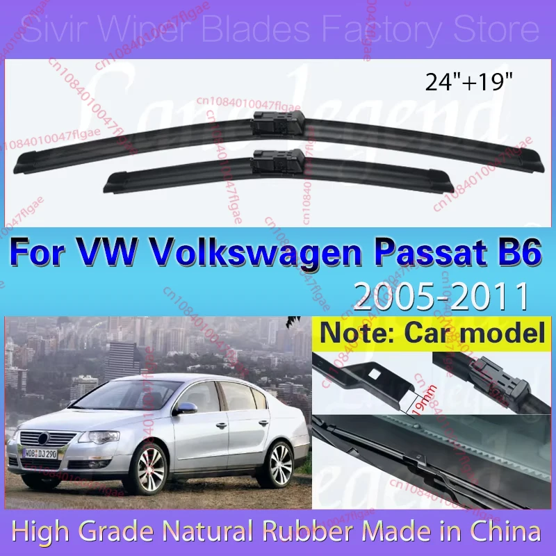 Car Wiper Blade For VW Volkswagen Passat B6 2005 - 2011 Windshield Rubber Refill Front Window Wiper 24"+19" LHD Car Accessories
Car Wiper Blade For VW Volkswagen Passat B6 2005 - 2011 Windshield Rubber Refill Front Window Wiper 24"+19" LHD Car Accessories