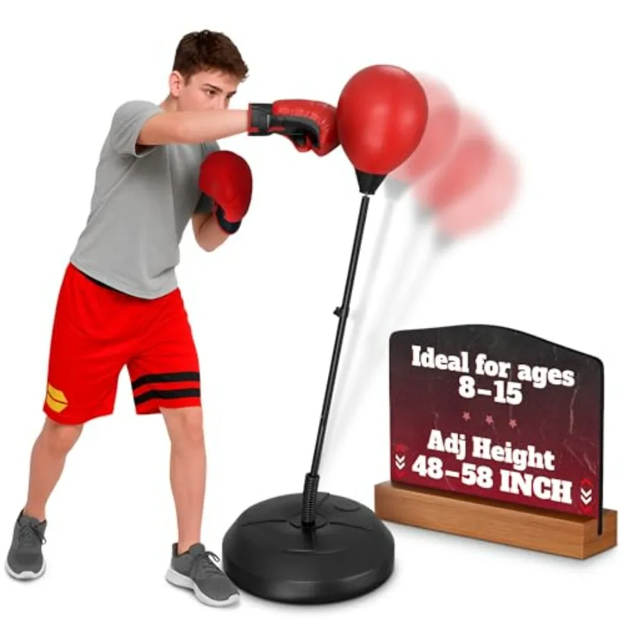 Adjustable 58 Reflex Punching Bag with Stand for Teens Adults Training Set with Gloves Pump Perfect for Beginner Boxing Practic
Adjustable 58 Reflex Punching Bag with Stand for Teens Adults Training Set with Gloves Pump Perfect for Beginner Boxing Practic
