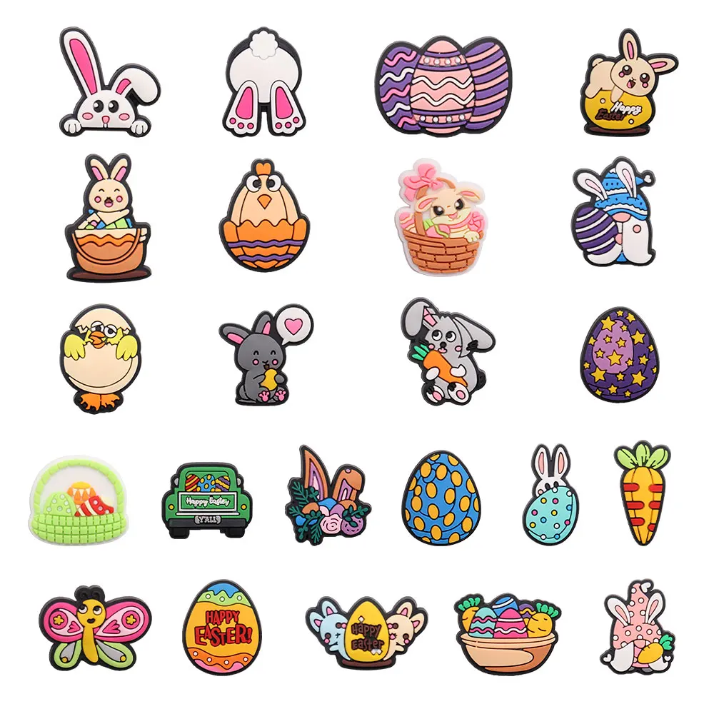 Wholesale 50Pcs PVC Happy Easter Adorable Rabbit Carrot DIY Backpackcute Shoe Buckle Clog Children Shoe Decorations
Wholesale 50Pcs PVC Happy Easter Adorable Rabbit Carrot DIY Backpackcute Shoe Buckle Clog Children Shoe Decorations