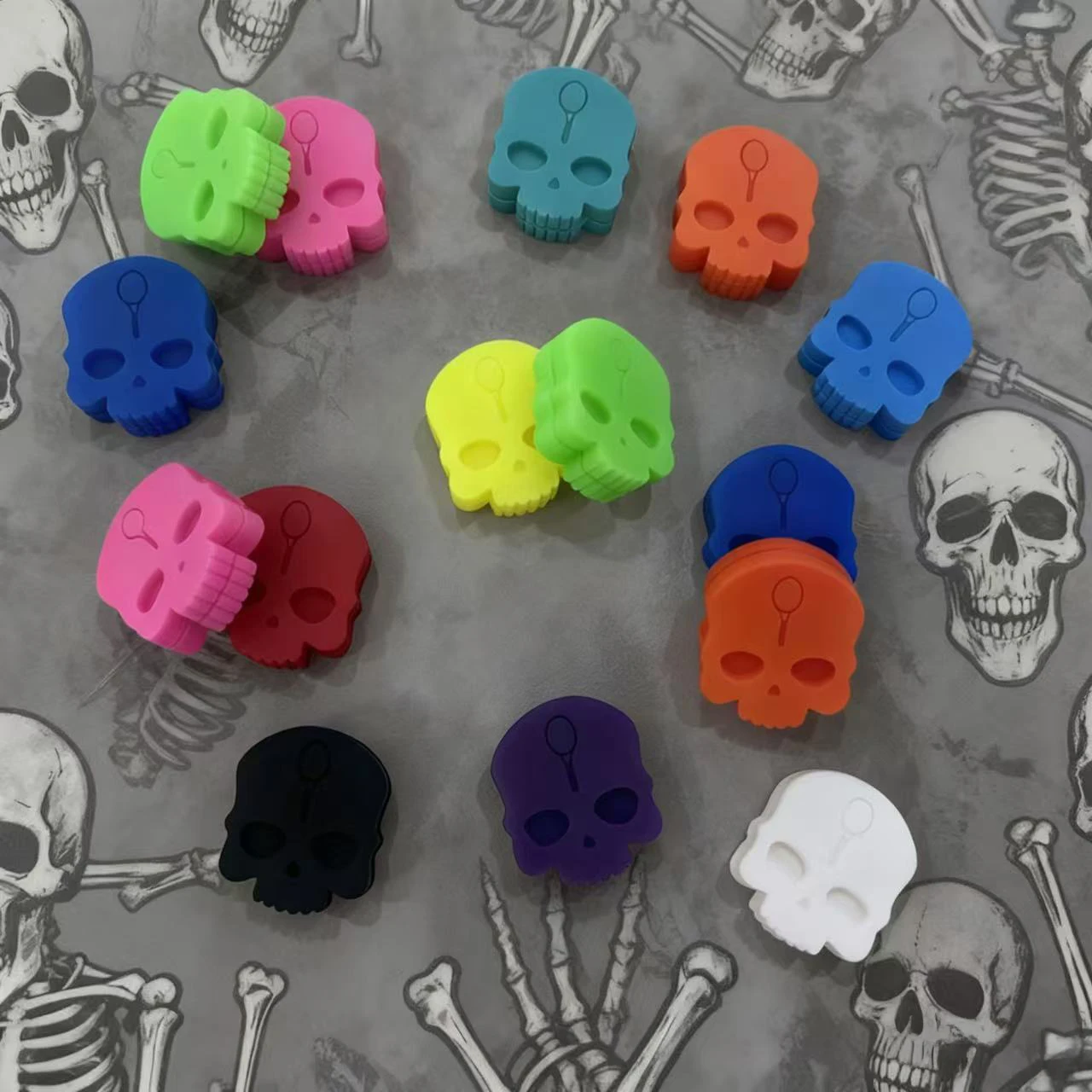 Super cool skull tennis racket damper silicone anti-vibration tennis racket shock absorber tennis sports accessories
Super cool skull tennis racket damper silicone anti-vibration tennis racket shock absorber tennis sports accessories