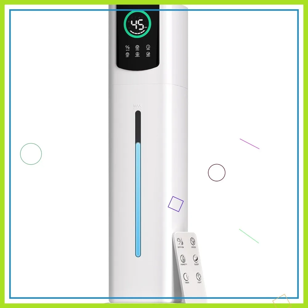 2.4 Gal/9L Cool Mist Humidifier for Large Room 500ft², 75H Runtime, Humidity Setting, Top Fill, 30dB Quiet
2.4 Gal/9L Cool Mist Humidifier for Large Room 500ft², 75H Runtime, Humidity Setting, Top Fill, 30dB Quiet