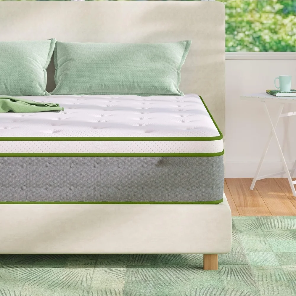 King Size Mattress, 10 Inch Hybrid Pillow Top King Mattress in a Box with Gel Memory Foam & Individually Wrapped Pocket Coils
King Size Mattress, 10 Inch Hybrid Pillow Top King Mattress in a Box with Gel Memory Foam & Individually Wrapped Pocket Coils