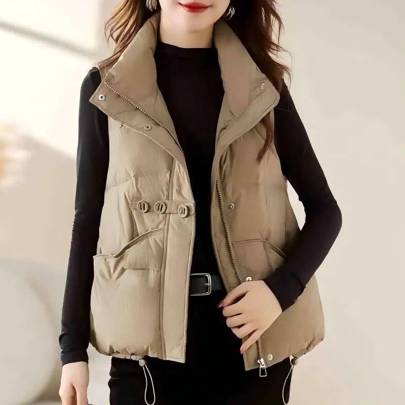 Women's down Vest Lightweight Loose Fit Du down Jaet Autumn Winter Outerwear Faionable Versatile Ladies' Vest
Women's down Vest Lightweight Loose Fit Du down Jaet Autumn Winter Outerwear Faionable Versatile Ladies' Vest