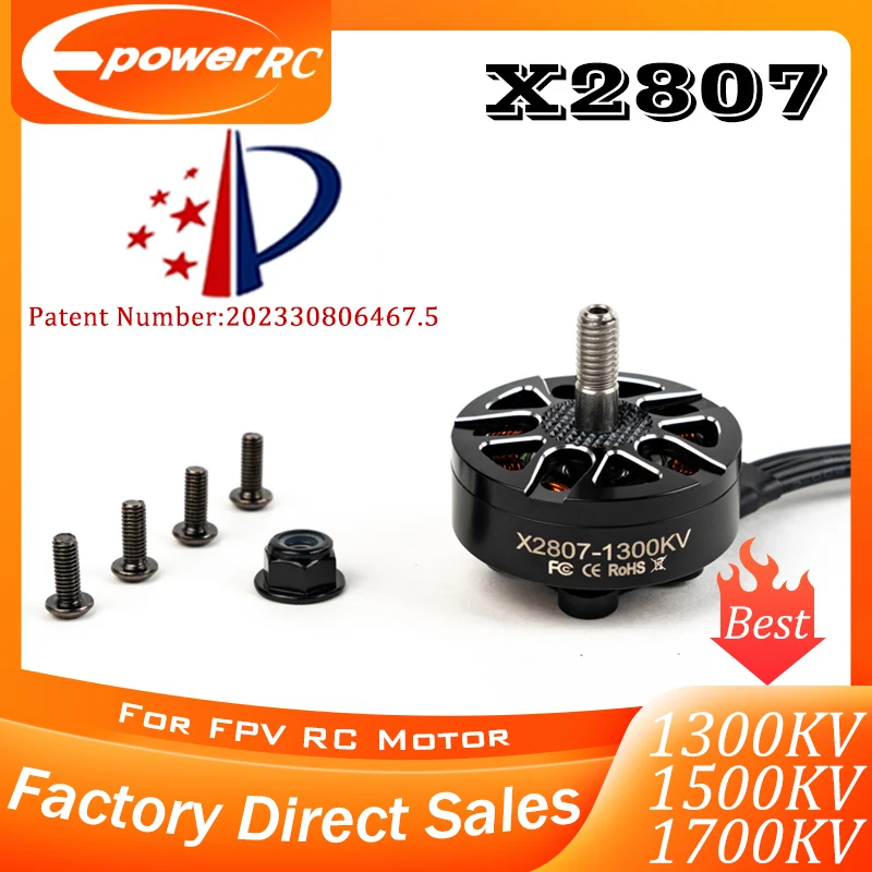 E-POWERRC 4pcs X2807 Stable Brushless Motor 1300KV/1500KV/1700KV 2-6S FPV Long Range Multi-rotor Drone DIY
E-POWERRC 4pcs X2807 Stable Brushless Motor 1300KV/1500KV/1700KV 2-6S FPV Long Range Multi-rotor Drone DIY