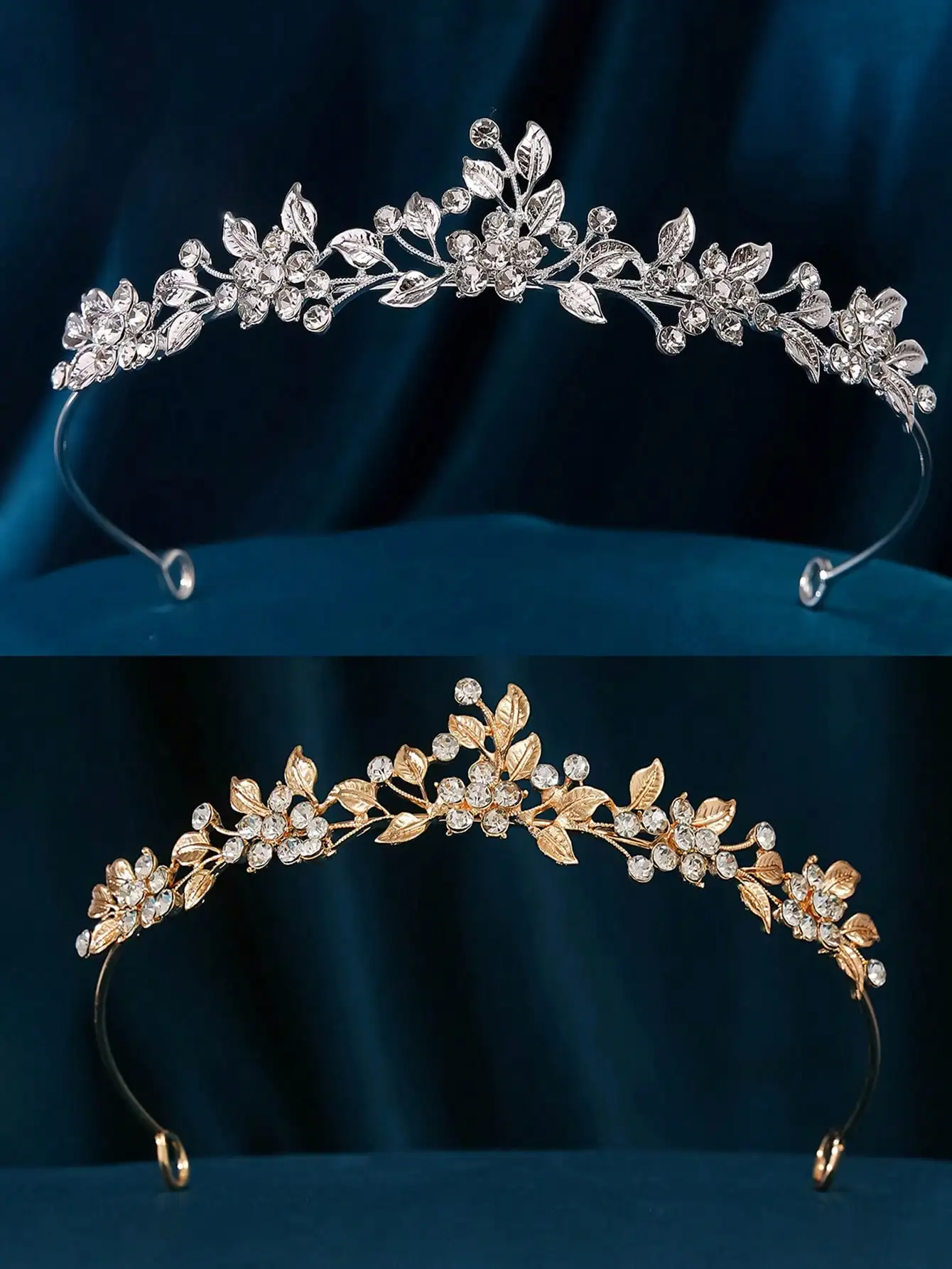 1pc European And American Style Natural Flower And Leaf Crown With Alloy And Rhinestone Decoration, For Birthday, Party, Wedding, Photography, Luxurious And Elegant Bridal Crown Valentine's Day Accessories
1pc European And American Style Natural Flower And Leaf Crown With Alloy And Rhinestone Decoration, For Birthday, Party, Wedding, Photography, Luxurious And Elegant Bridal Crown Valentine's Day Accessories
