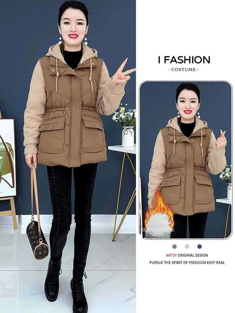 Korean Sle Commuter Thiened ort Jaet Women's Winter Outerwear Casual Wear plus Size Zipper Closure Long Sve Coat
Korean Sle Commuter Thiened ort Jaet Women's Winter Outerwear Casual Wear plus Size Zipper Closure Long Sve Coat