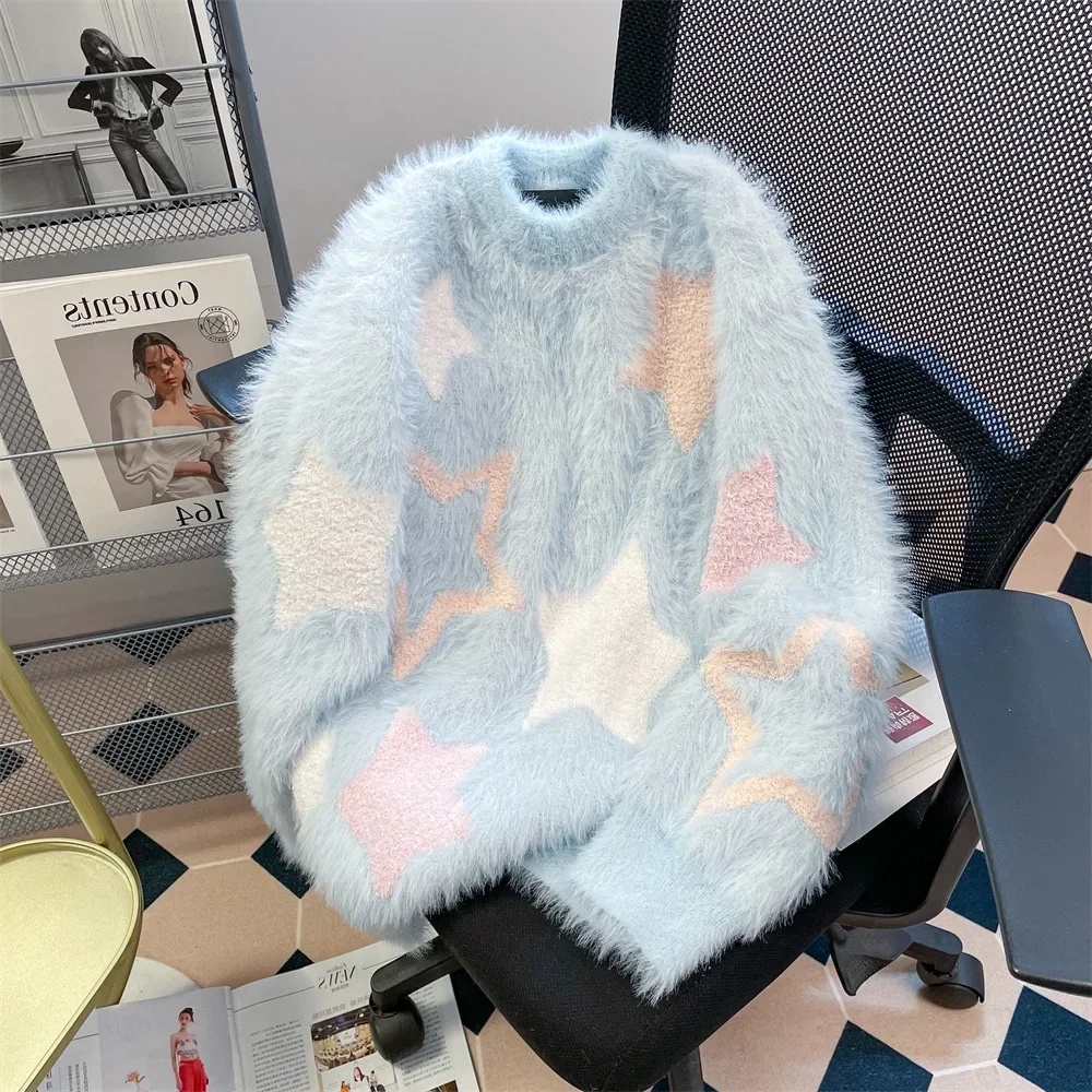 Korean version of mink fur warm fashion sweater women's autumn and winter thick warm soft waxy college style sweater
Korean version of mink fur warm fashion sweater women's autumn and winter thick warm soft waxy college style sweater