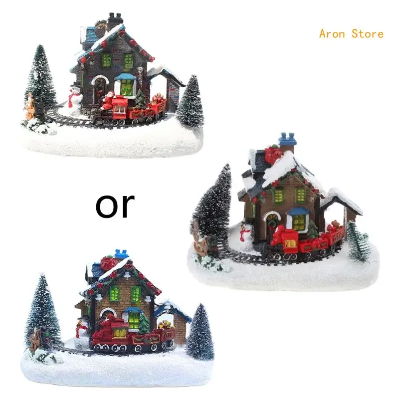 Christmas Train Glowing House Snow Figurines Resin Desktop Ornament Decoration H3CF
Christmas Train Glowing House Snow Figurines Resin Desktop Ornament Decoration H3CF