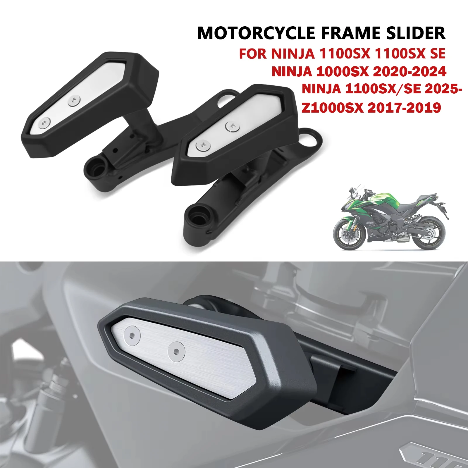 Motorcycle Frame Slider Falling Protection Fairing Guard Crash Pad Protector accessories For Ninja 1100SX Ninja 1100 SX SE 2025-
Motorcycle Frame Slider Falling Protection Fairing Guard Crash Pad Protector accessories For Ninja 1100SX Ninja 1100 SX SE 2025-