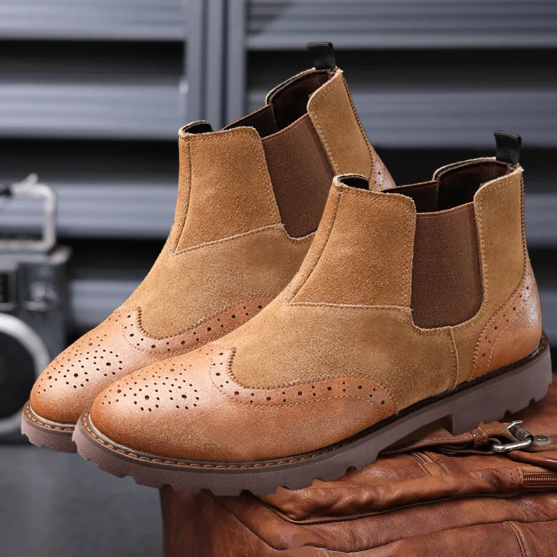 Мужские повседневные ботинки из натуральной кожи в британском стиле, винтажные ретро-модели в английском стиле
Мужские повседневные ботинки из натуральной кожи в британском стиле, винтажные ретро-модели в английском стиле
