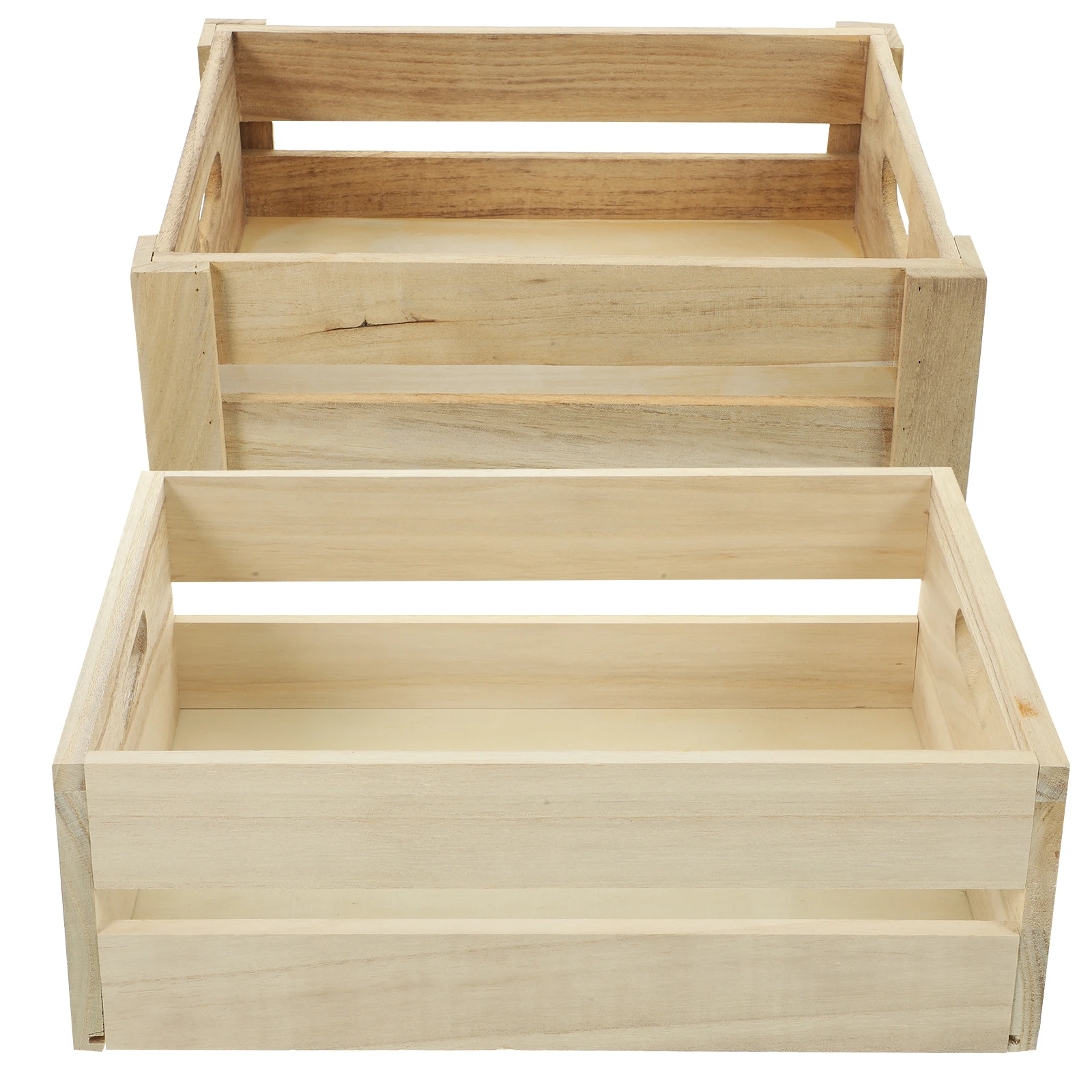 2pcs Solid Wooden Box Vintage Wood Crate Stackable Sturdy Boxes For Farmhouse Decor Display Craft Storage Container Wooden Bin
2pcs Solid Wooden Box Vintage Wood Crate Stackable Sturdy Boxes For Farmhouse Decor Display Craft Storage Container Wooden Bin