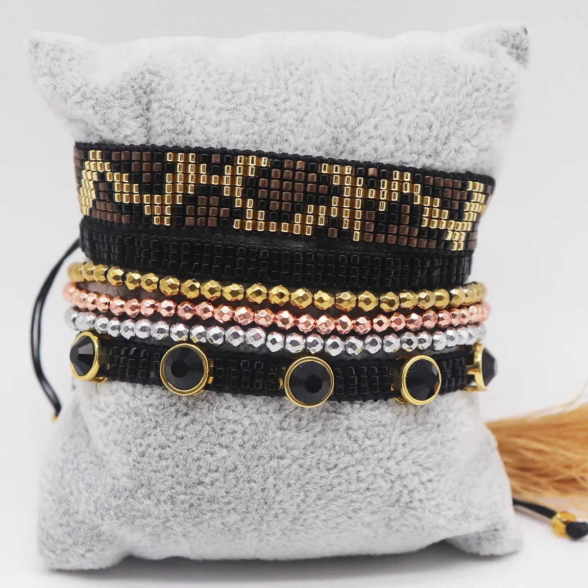 2025 Handmade Bead Earring Originality Leopard Print Design Crystal Bohemia Hand Knitting Adjustable Fashion Simple Beaded Set
2025 Handmade Bead Earring Originality Leopard Print Design Crystal Bohemia Hand Knitting Adjustable Fashion Simple Beaded Set