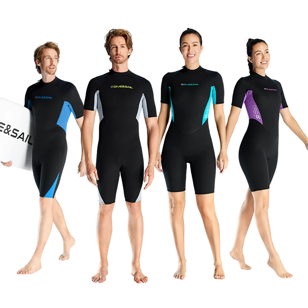 Women Men Short Sleeve Wetsuit 1.5mm Neoprene Shorty Wetsuit for Diving Swim Surfing Snorkeling Spearfishing Sailing Kayaking
Women Men Short Sleeve Wetsuit 1.5mm Neoprene Shorty Wetsuit for Diving Swim Surfing Snorkeling Spearfishing Sailing Kayaking