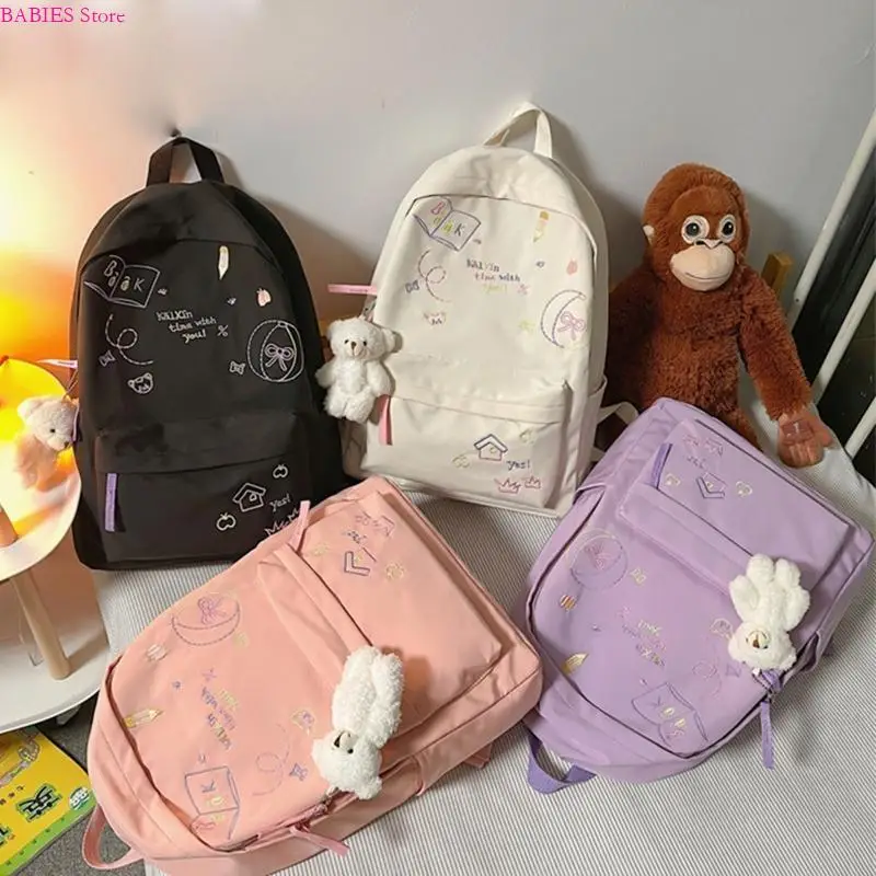 C9GB Large Capacity Backpack with Pendant Nylon College Bookbag for Student Teenagers Girls Casual Laptop School Daypack
C9GB Large Capacity Backpack with Pendant Nylon College Bookbag for Student Teenagers Girls Casual Laptop School Daypack