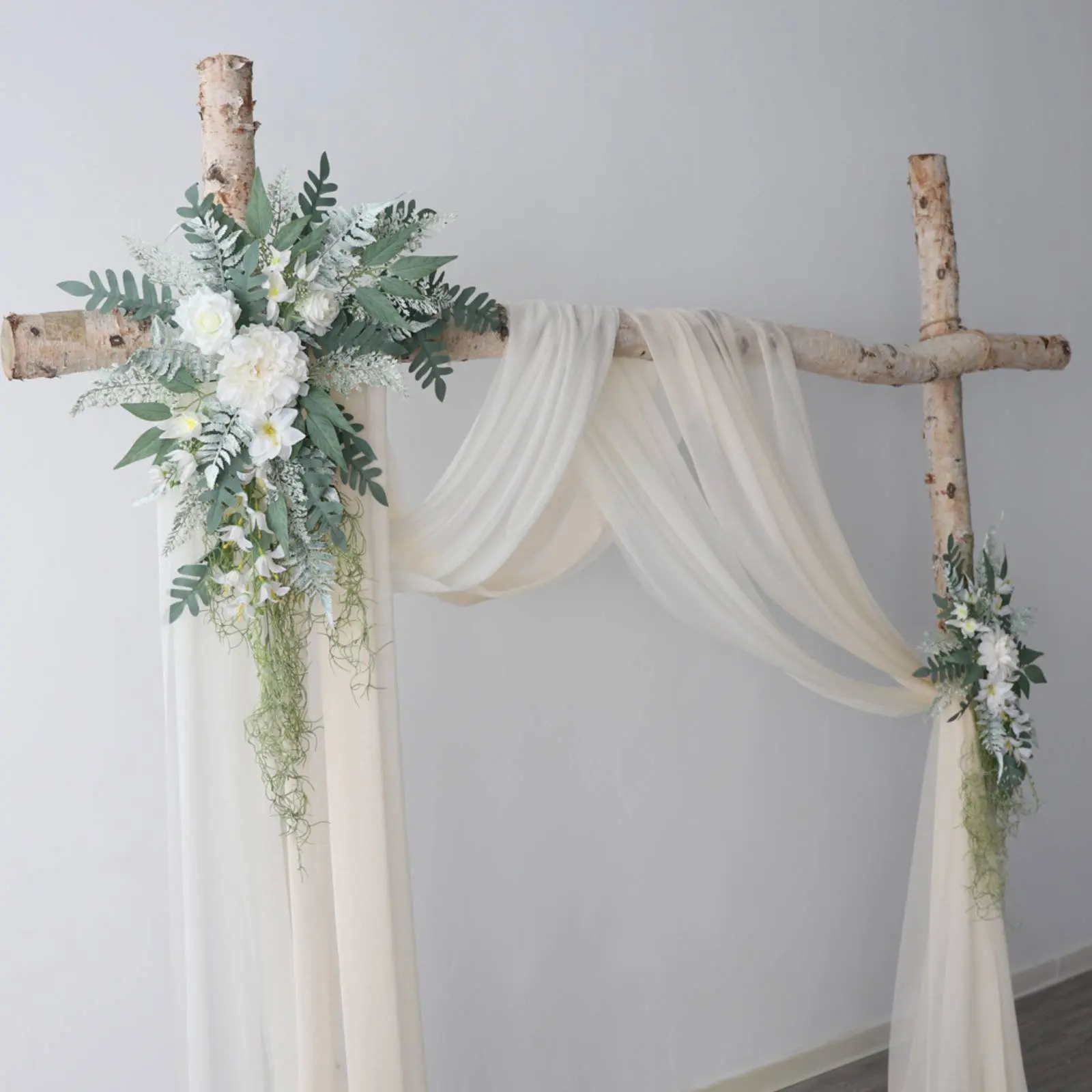 2 Pieces Wedding Arch Flowers Elegant Design Backdrop Flower Arrangement White and Green Floral Corner Pieces Versatile Decor
2 Pieces Wedding Arch Flowers Elegant Design Backdrop Flower Arrangement White and Green Floral Corner Pieces Versatile Decor