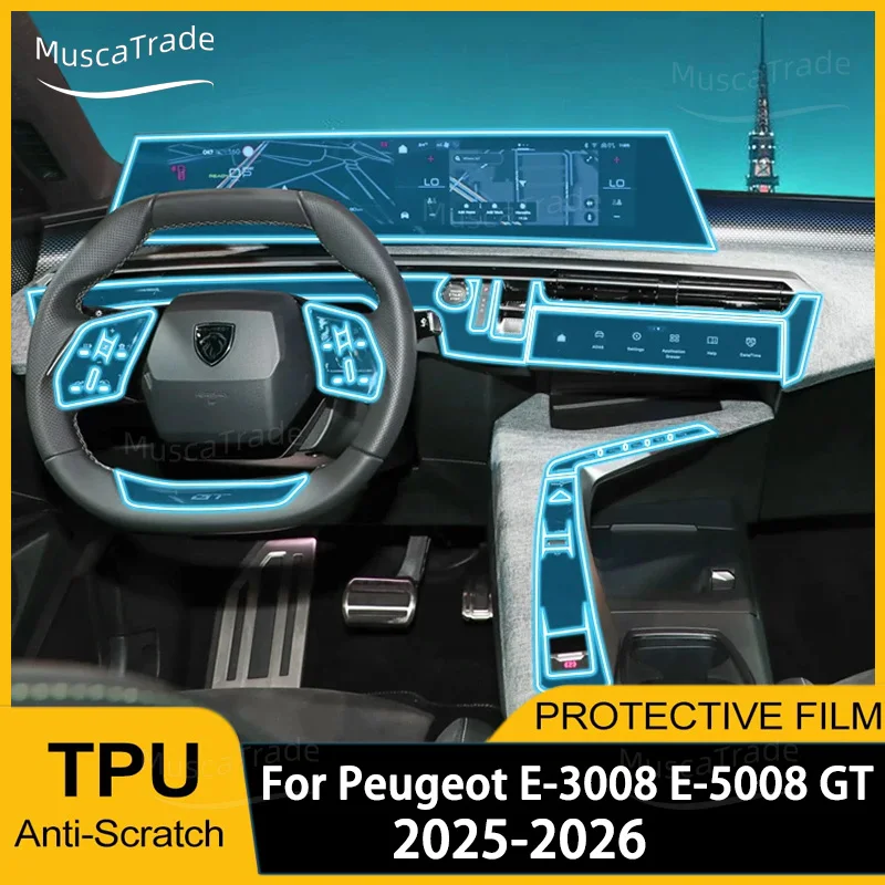 For Peugeot E-3008 E-5008 GT 2026 2025 PPF Protection film transparent TPU GPS Navigation Gear Panel Center Console Accessories
For Peugeot E-3008 E-5008 GT 2026 2025 PPF Protection film transparent TPU GPS Navigation Gear Panel Center Console Accessories