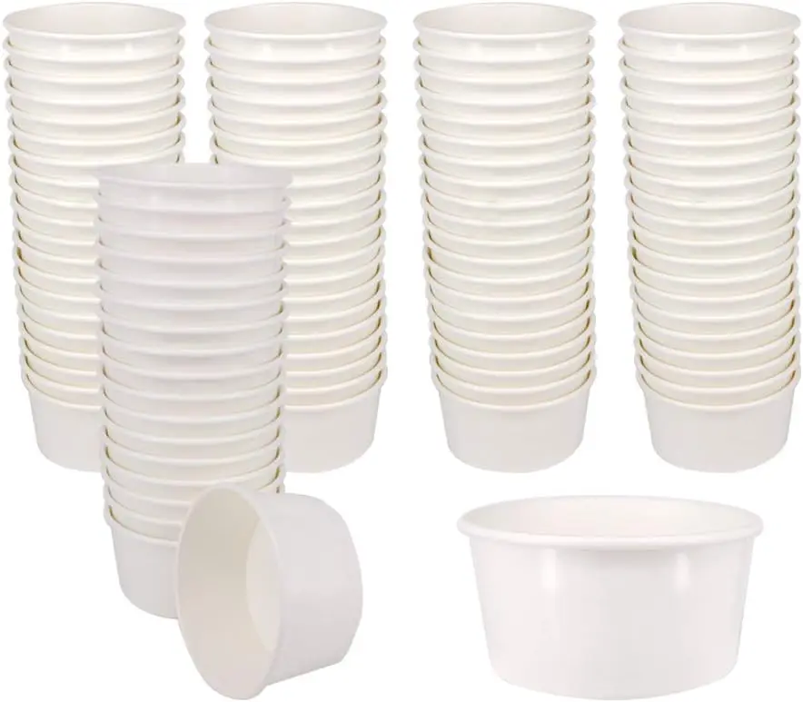 100 Count 6 OZ Disposable White Ice Cream Cups - Medium Hot and Cold To Go Paper Cups - Takeout Food Container
100 Count 6 OZ Disposable White Ice Cream Cups - Medium Hot and Cold To Go Paper Cups - Takeout Food Container
