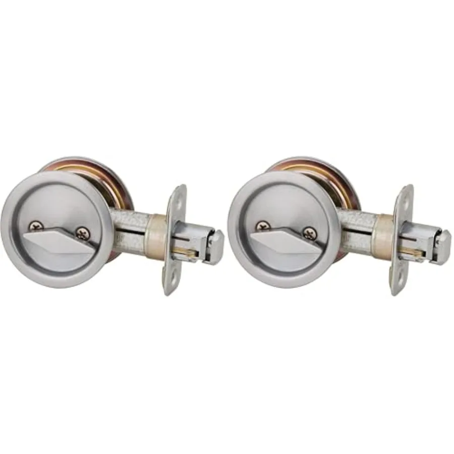 335 26D RND Pckt DR LCK Round Bed/Bath Pocket Door Lock in Satin Chrome Pack of 2
335 26D RND Pckt DR LCK Round Bed/Bath Pocket Door Lock in Satin Chrome Pack of 2