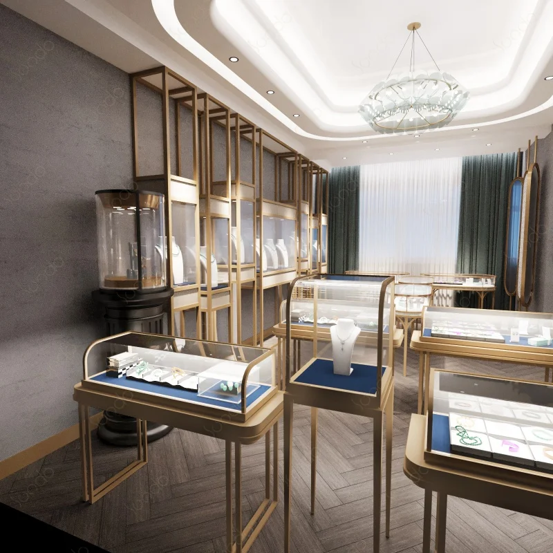 Custom. Sundo new design light luxury vintage shop style jewellery display furniture decoration store interior display
Custom. Sundo new design light luxury vintage shop style jewellery display furniture decoration store interior display