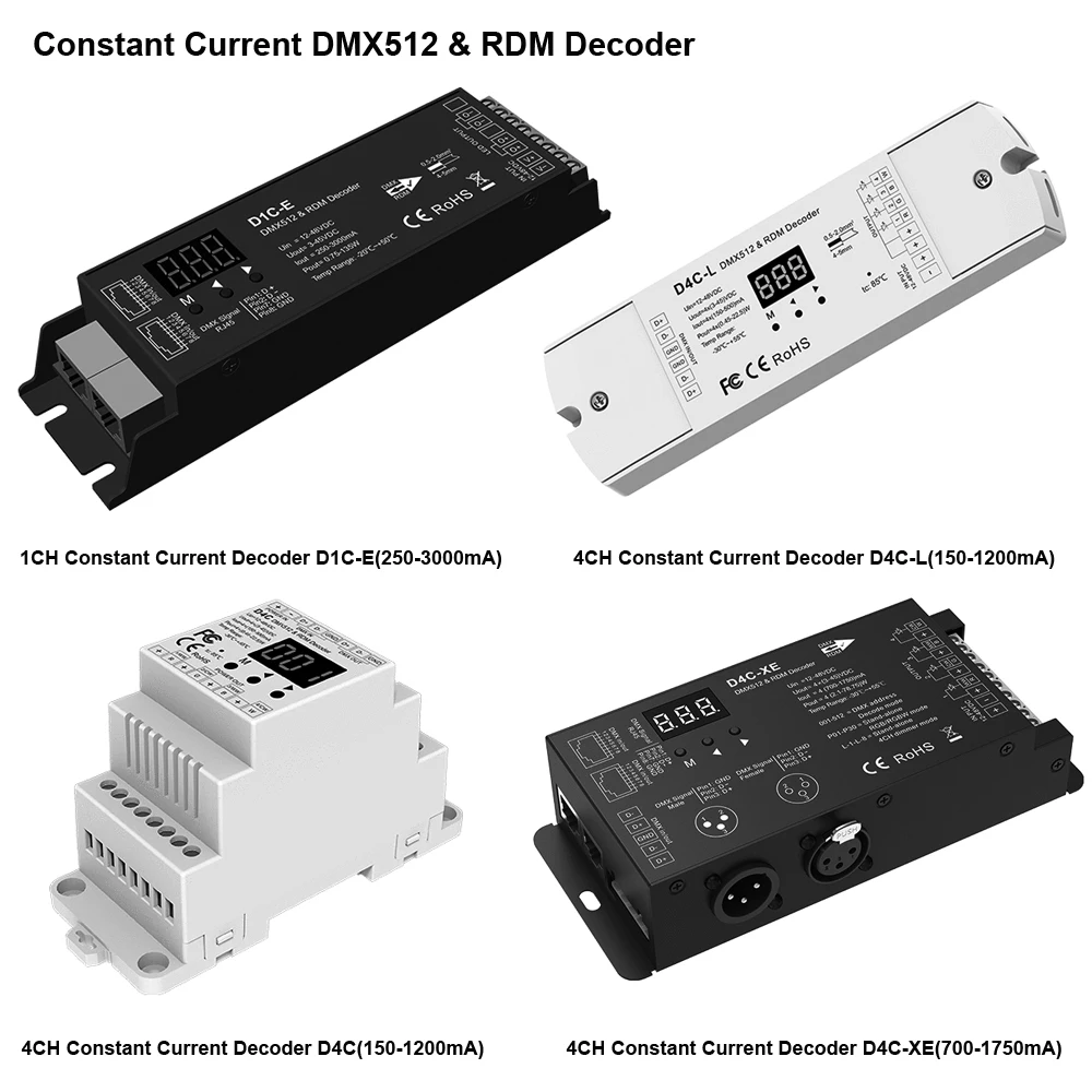 Skydance 1 4 32 Channel Constant Current DMX512 RDM Decoder DMX PWM Numeric Display D1C-E D4C-L D4C D4C-XE D32C 350mA 700mA
Skydance 1 4 32 Channel Constant Current DMX512 RDM Decoder DMX PWM Numeric Display D1C-E D4C-L D4C D4C-XE D32C 350mA 700mA