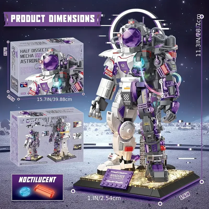 Space astronaut building block set, base decoration, desktop toy, children's and boys' birthday gift
Space astronaut building block set, base decoration, desktop toy, children's and boys' birthday gift