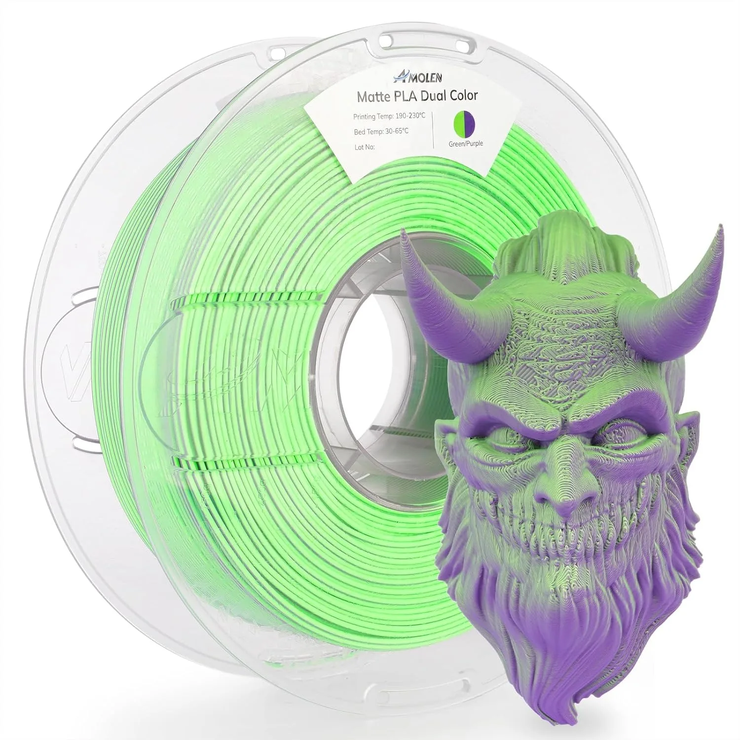 Matte Dual Color PLA 3D Printer Filament 1.75mm Green Purple 1KG/2.2lb Smooth Finish Color Change Filament For 3D Printing
Matte Dual Color PLA 3D Printer Filament 1.75mm Green Purple 1KG/2.2lb Smooth Finish Color Change Filament For 3D Printing