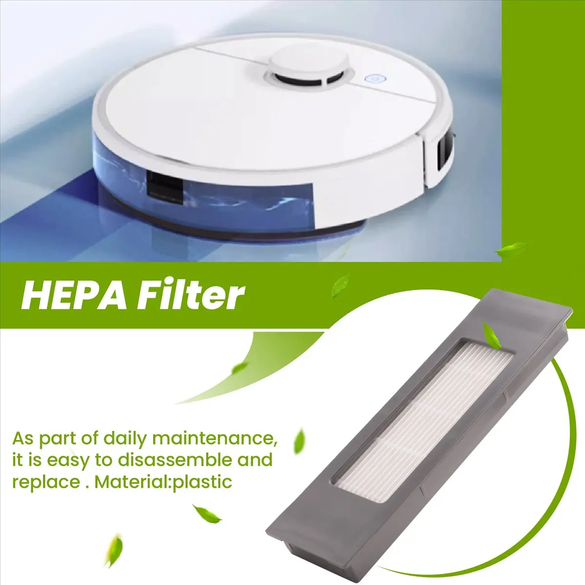 ABPO 10 пар фильтров HEPA из хлопка, совместимых с роботами-пылесосами Ecovacs Deebot OZMO T5/N8/N5/T8/DV35/DJ65/T9
ABPO 10 пар фильтров HEPA из хлопка, совместимых с роботами-пылесосами Ecovacs Deebot OZMO T5/N8/N5/T8/DV35/DJ65/T9