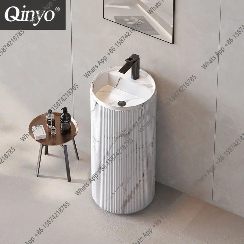 N64 Italian minimalist column basin integrated floor-to-ceiling wash basin marble washbasin jazz white round wash basin
N64 Italian minimalist column basin integrated floor-to-ceiling wash basin marble washbasin jazz white round wash basin