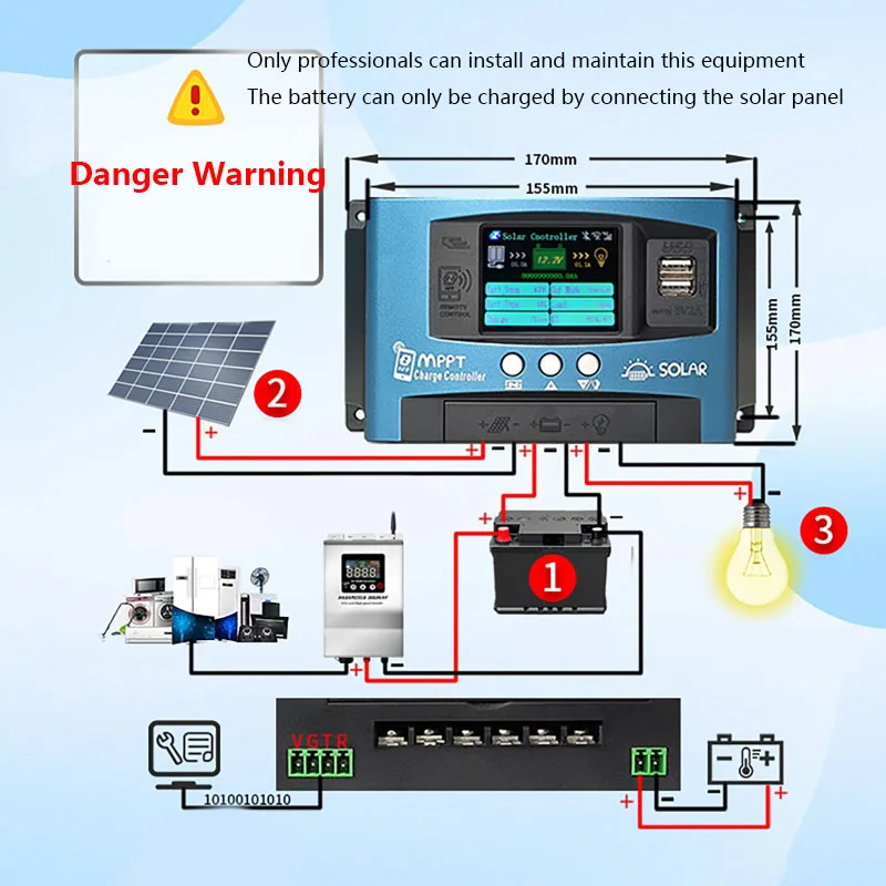 MPPT Solar Controller 12V24V36V48V60V 30A 60A Solar Panel Battery Regulator Charge Controller Bluetooth WiFi Smart Controller
MPPT Solar Controller 12V24V36V48V60V 30A 60A Solar Panel Battery Regulator Charge Controller Bluetooth WiFi Smart Controller