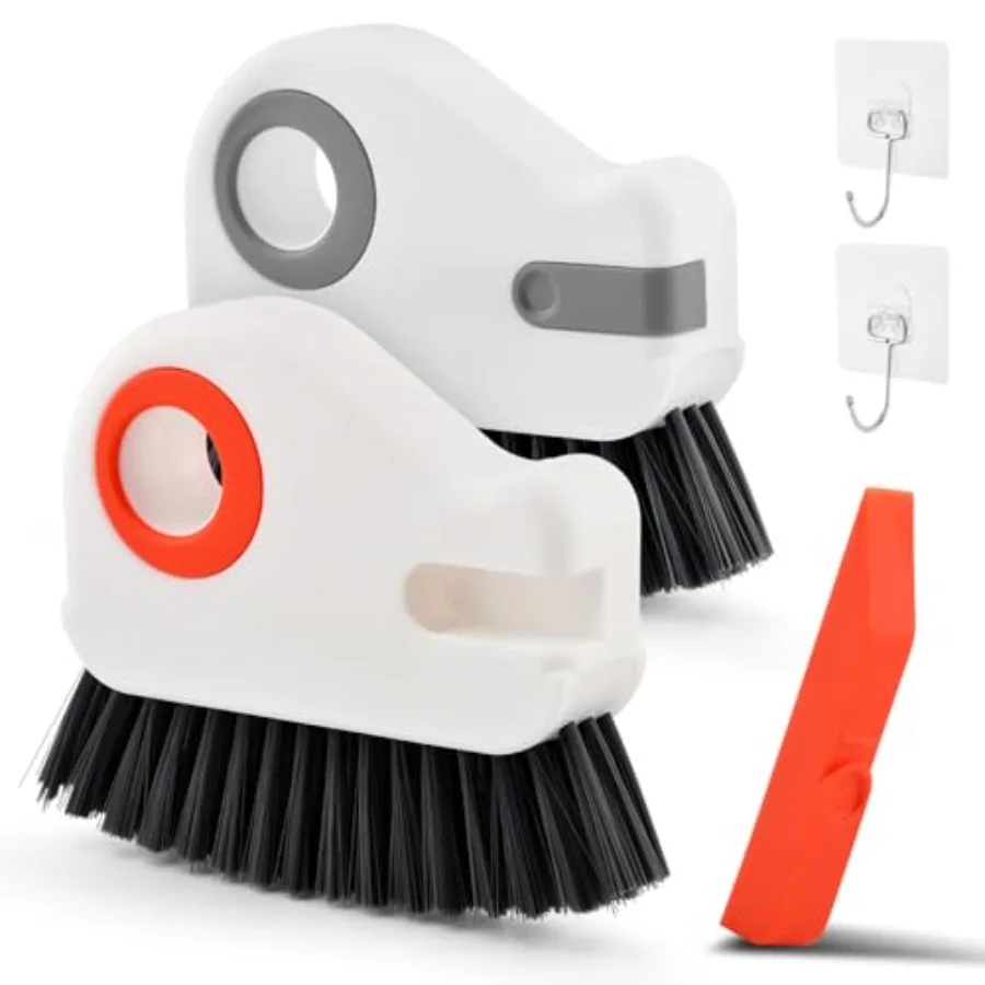 2Pcs Window Track Cleaner with Hard Bristle Brush and Scraper, 2-in-1 Groove Cleaning Tool for Sliding Door Tracks, Window Sill
2Pcs Window Track Cleaner with Hard Bristle Brush and Scraper, 2-in-1 Groove Cleaning Tool for Sliding Door Tracks, Window Sill