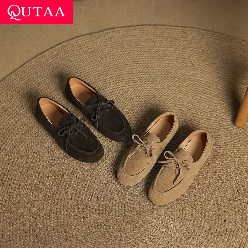 QUTAA 2025 Fashion Loafers Women Flats Shoes Cow Leather Woman News Spring Ballet Casual Shoes Lace Up Round Toe Ladies 34-43
QUTAA 2025 Fashion Loafers Women Flats Shoes Cow Leather Woman News Spring Ballet Casual Shoes Lace Up Round Toe Ladies 34-43