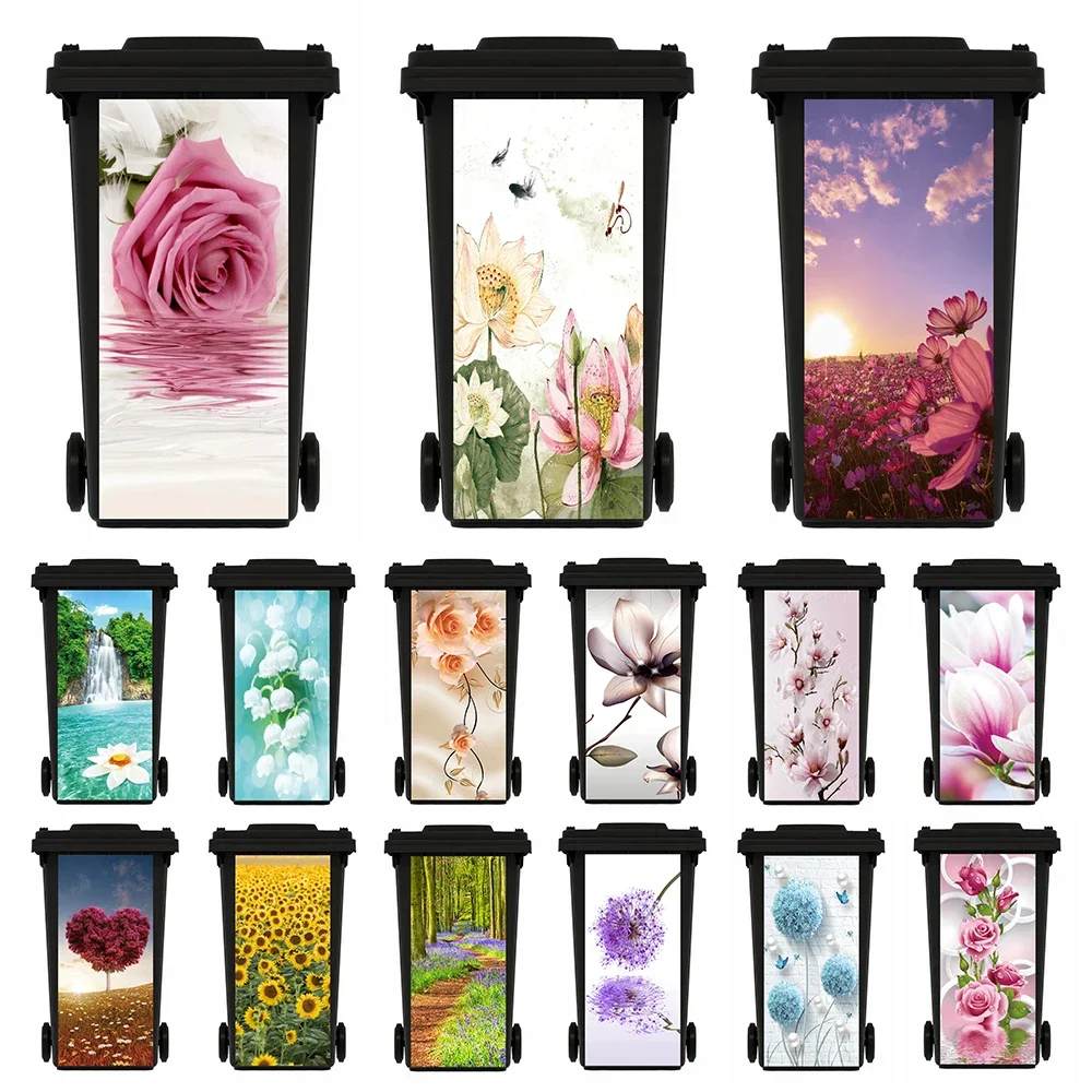 Romantic Flower Art Mural Trash Can Cover Decals Removable Kitchen Outdoor Wheeled Trash Garbage Bin Sticker Waterproof Poster
Romantic Flower Art Mural Trash Can Cover Decals Removable Kitchen Outdoor Wheeled Trash Garbage Bin Sticker Waterproof Poster