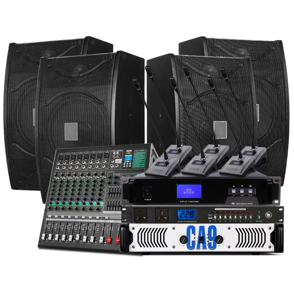 D100C Professional 10-inch Speaker Equipment 10 Channels Audio Mixer Conf Mic Speakers Audio Sound System For Church Conference
D100C Professional 10-inch Speaker Equipment 10 Channels Audio Mixer Conf Mic Speakers Audio Sound System For Church Conference