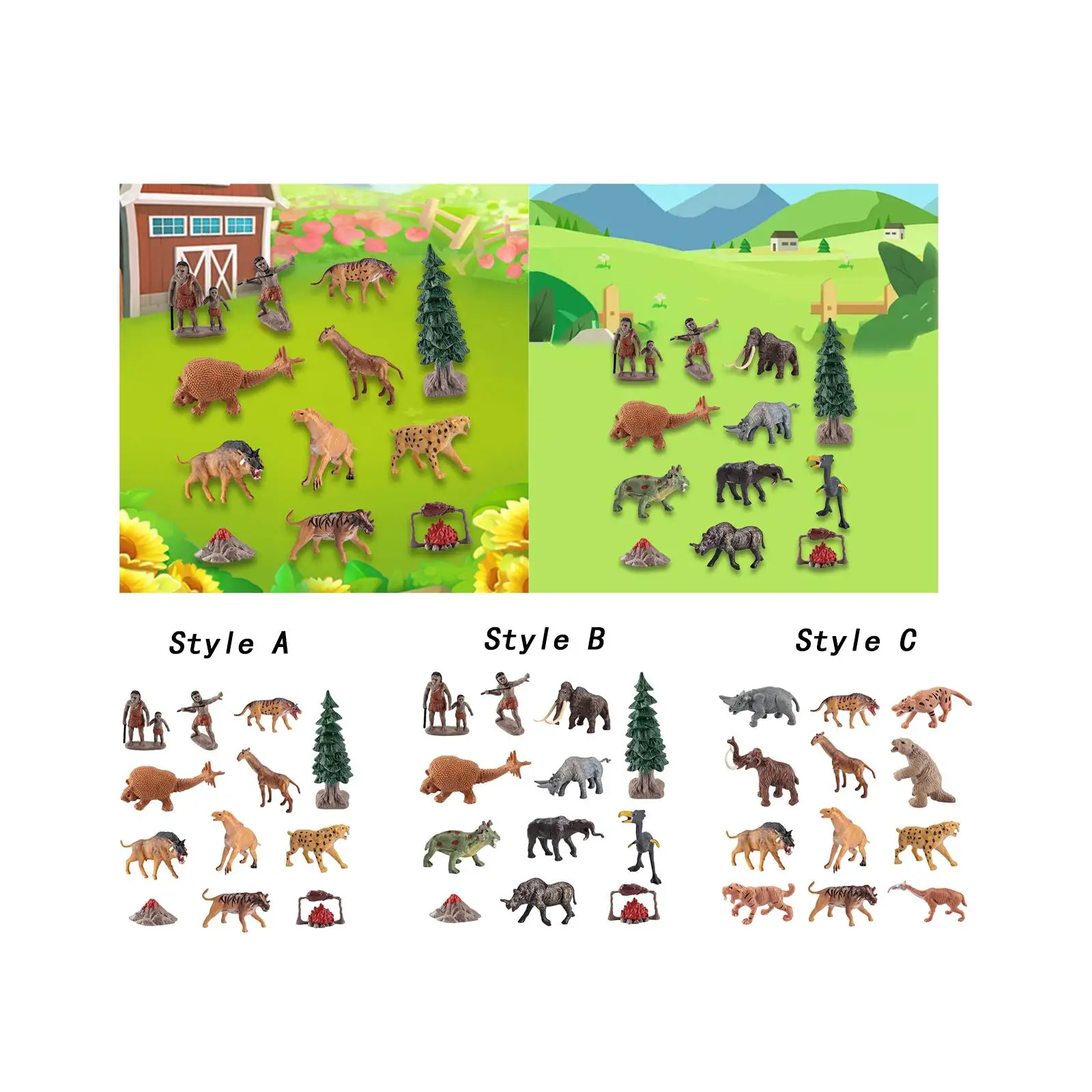 12 Pieces Prehistoric Animal Model Primitive Men Model Toy Desktop Decor Realistic Ancient Animal Figurines for Games Daycare
12 Pieces Prehistoric Animal Model Primitive Men Model Toy Desktop Decor Realistic Ancient Animal Figurines for Games Daycare