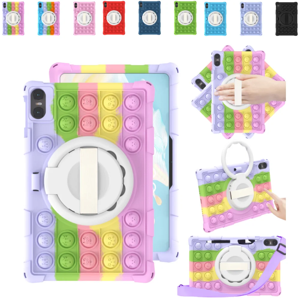 Kids Case for Teclast T40air T40HD 10.4 inch Shockproof Silicone Cartoon Decompression Bubble Cover with Shoulder Strap & Pen
Kids Case for Teclast T40air T40HD 10.4 inch Shockproof Silicone Cartoon Decompression Bubble Cover with Shoulder Strap & Pen