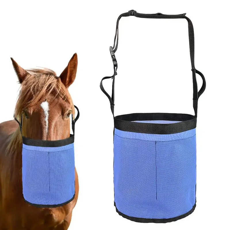 Horse Feed Bags For Grain Elastic Horse Feed Bucket With Adjustable Strap Slow Feeder Grain Feed Bag Portable And Breathable
Horse Feed Bags For Grain Elastic Horse Feed Bucket With Adjustable Strap Slow Feeder Grain Feed Bag Portable And Breathable