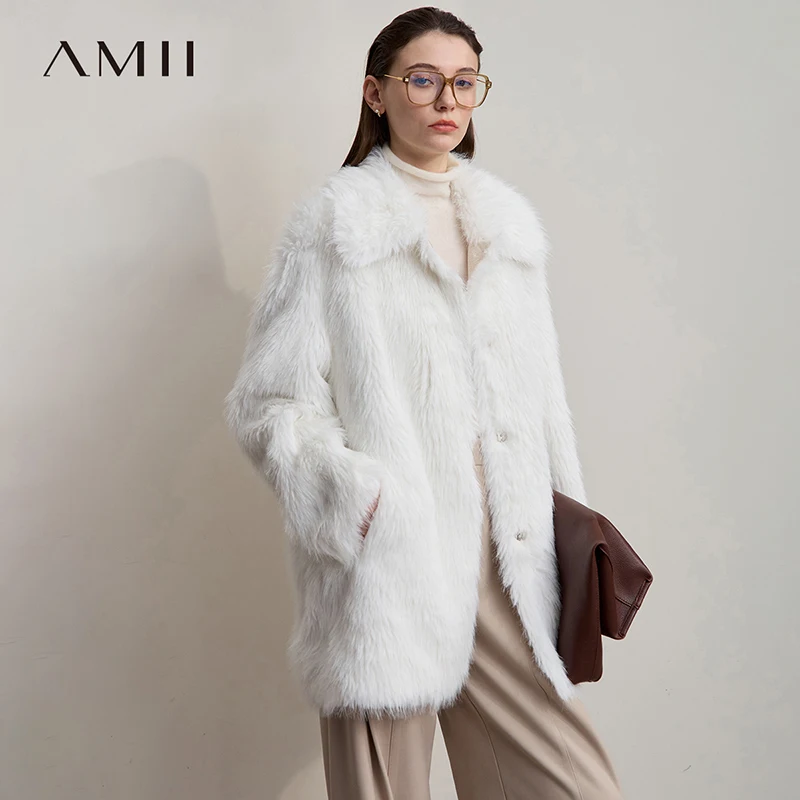 AMII Winter Fur Coat 2025 Autumn New Turn-Down Collar Versatile Coat Woman Long Sleeves Loose Casual Women's Outerwear 12554008
AMII Winter Fur Coat 2025 Autumn New Turn-Down Collar Versatile Coat Woman Long Sleeves Loose Casual Women's Outerwear 12554008