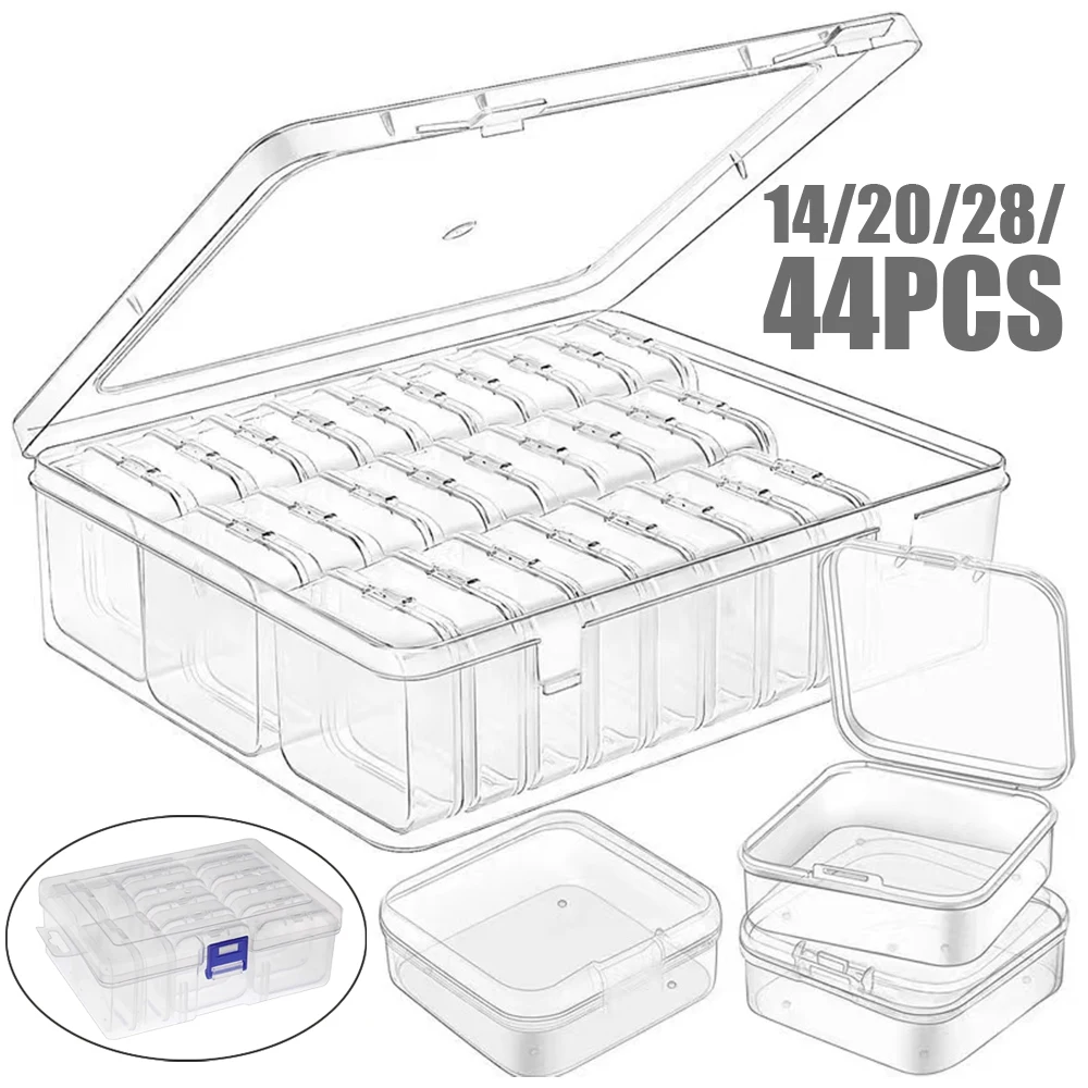 14/20/28/44PCS Plastic Box Transparent Square Storage Container Case Portable Packaging Display Box Packaging for Jewelry Beads
14/20/28/44PCS Plastic Box Transparent Square Storage Container Case Portable Packaging Display Box Packaging for Jewelry Beads