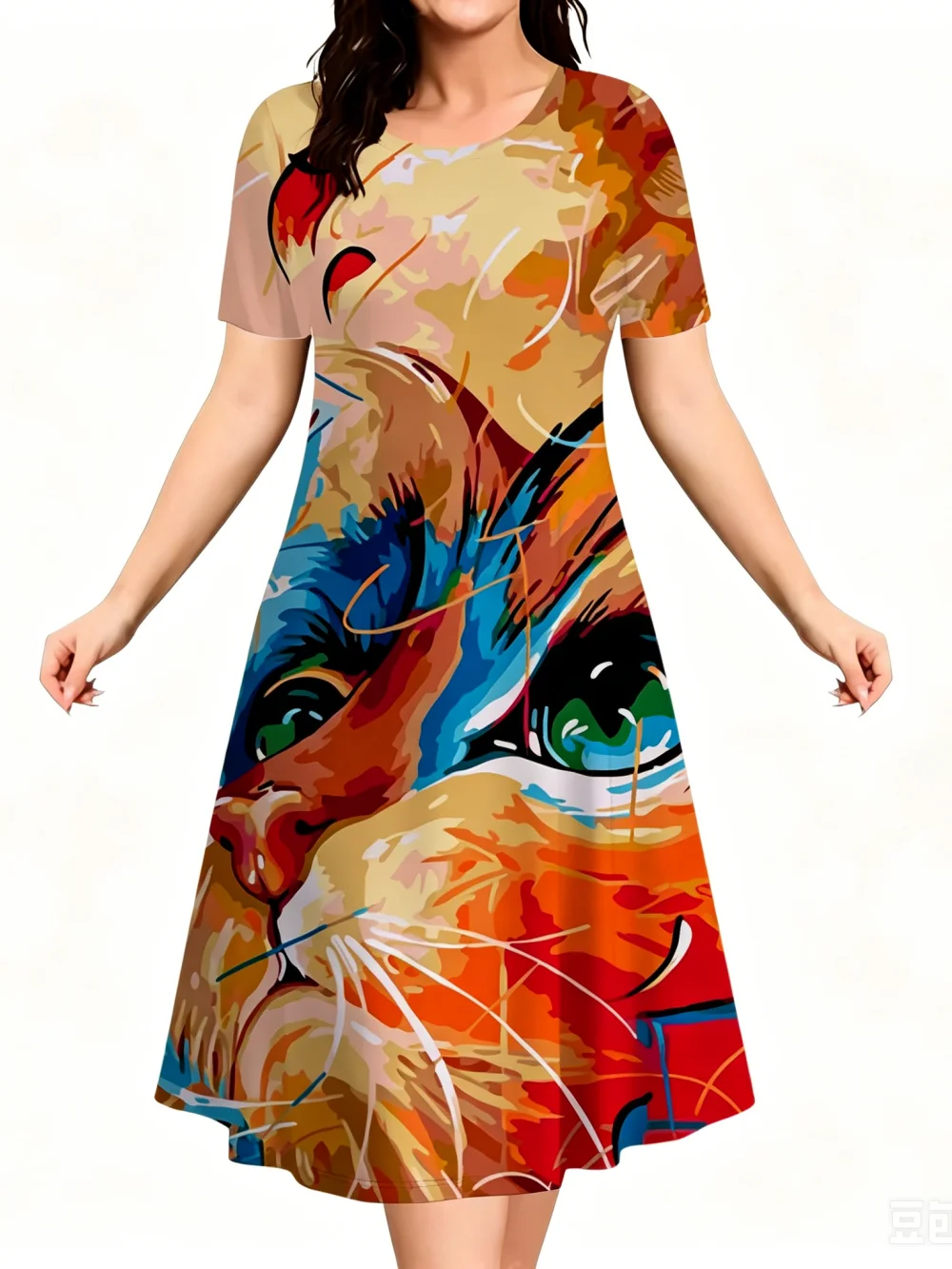 2026 New Women Dresses Fashion Plus Size Summer Flower 3D Print Short Sleeve Dress Casual Loose A-Line Dress Streetwear
2026 New Women Dresses Fashion Plus Size Summer Flower 3D Print Short Sleeve Dress Casual Loose A-Line Dress Streetwear
